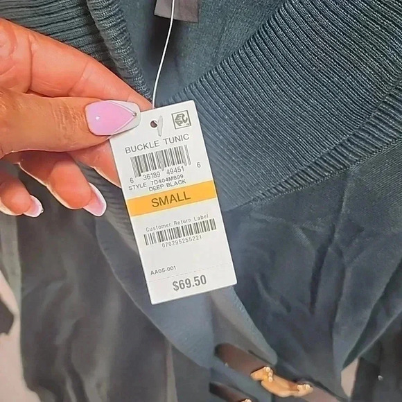 International Concepts Dark Green Buckle Tunic NWT - Picture 3 of 6